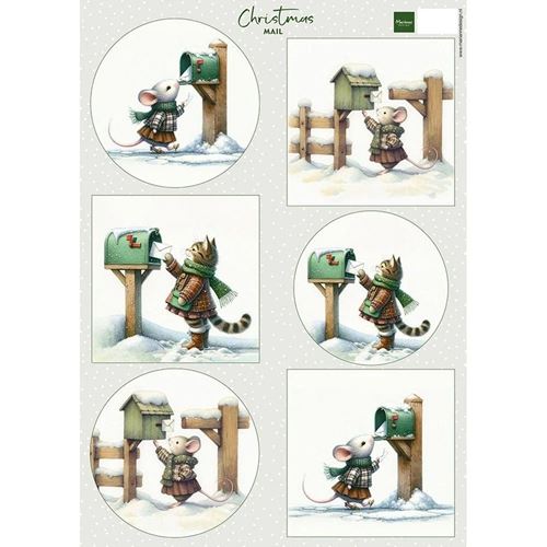 Carta da Découpage Christams Mail