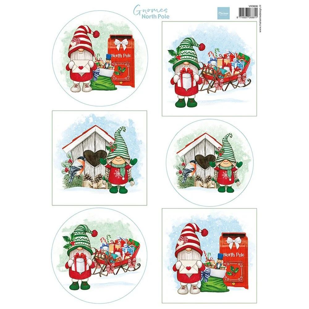 Carta da Découpage Gnomes North Pole