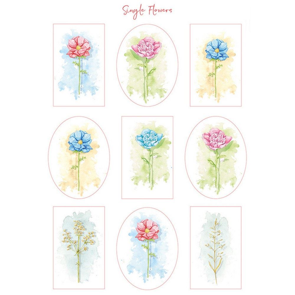 Carta da Découpage Single Flowers