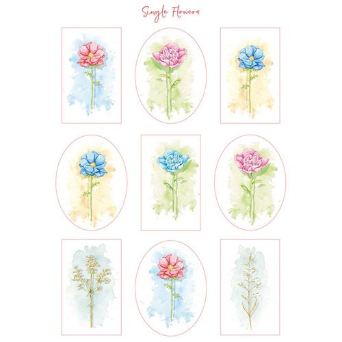 Carta da Découpage Single Flowers