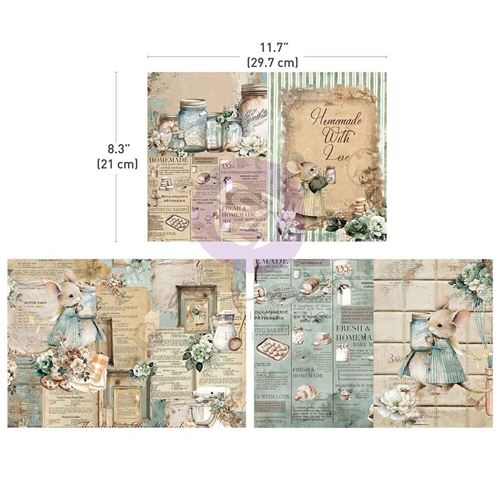 Carta Tessuto da Decoupage The Home Baker A4