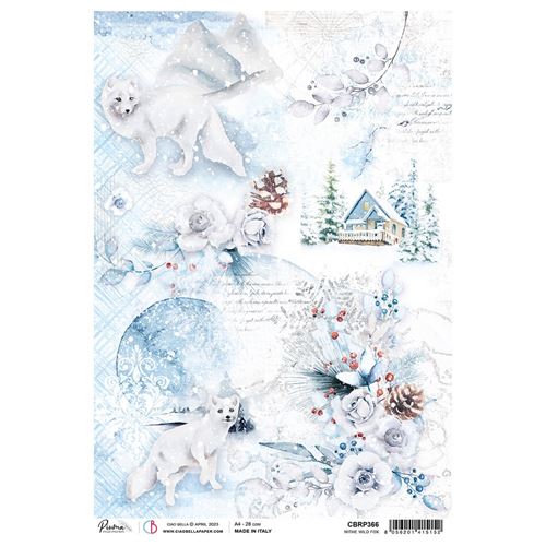 Carta di Riso A4 All White Wild Fox