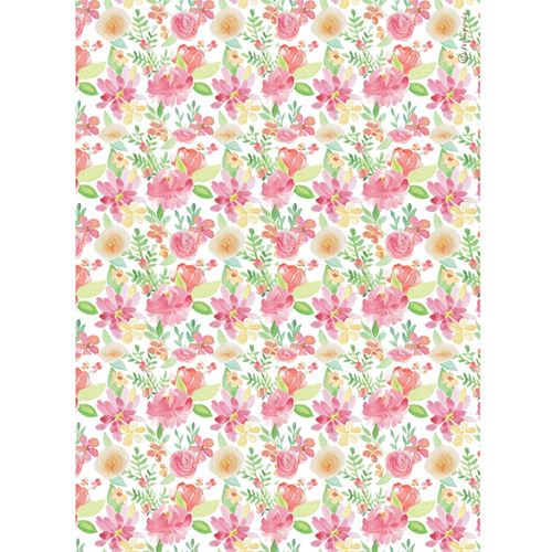 Carta di Riso A4 Circle of Love Fiori Acquerello