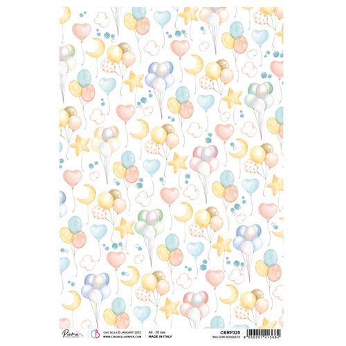 Carta di Riso Balloon Bouquets A4