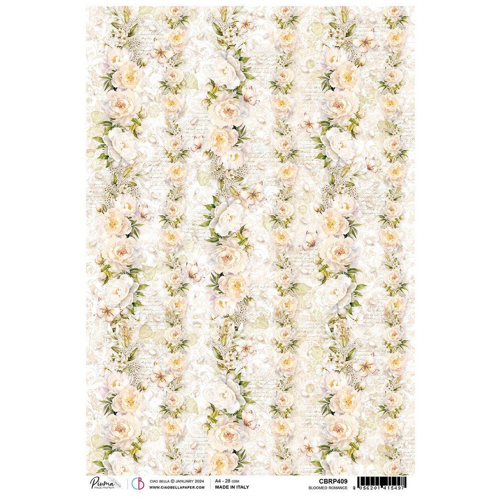 Carta di Riso Bloomed Romance A4