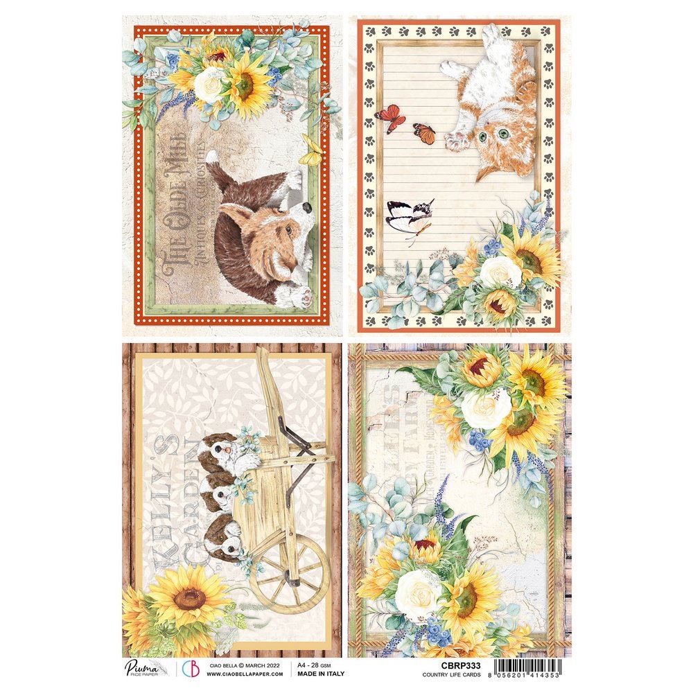 Carta di Riso Country life cards A4