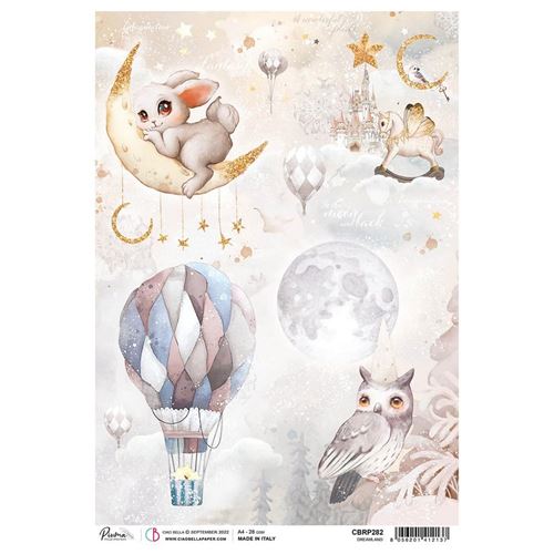 Carta di Riso A4 All White Wild Fox - Mondo Fai da Te