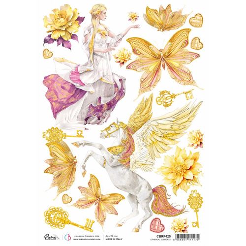 Carta di Riso Glass Ethereal elements A4