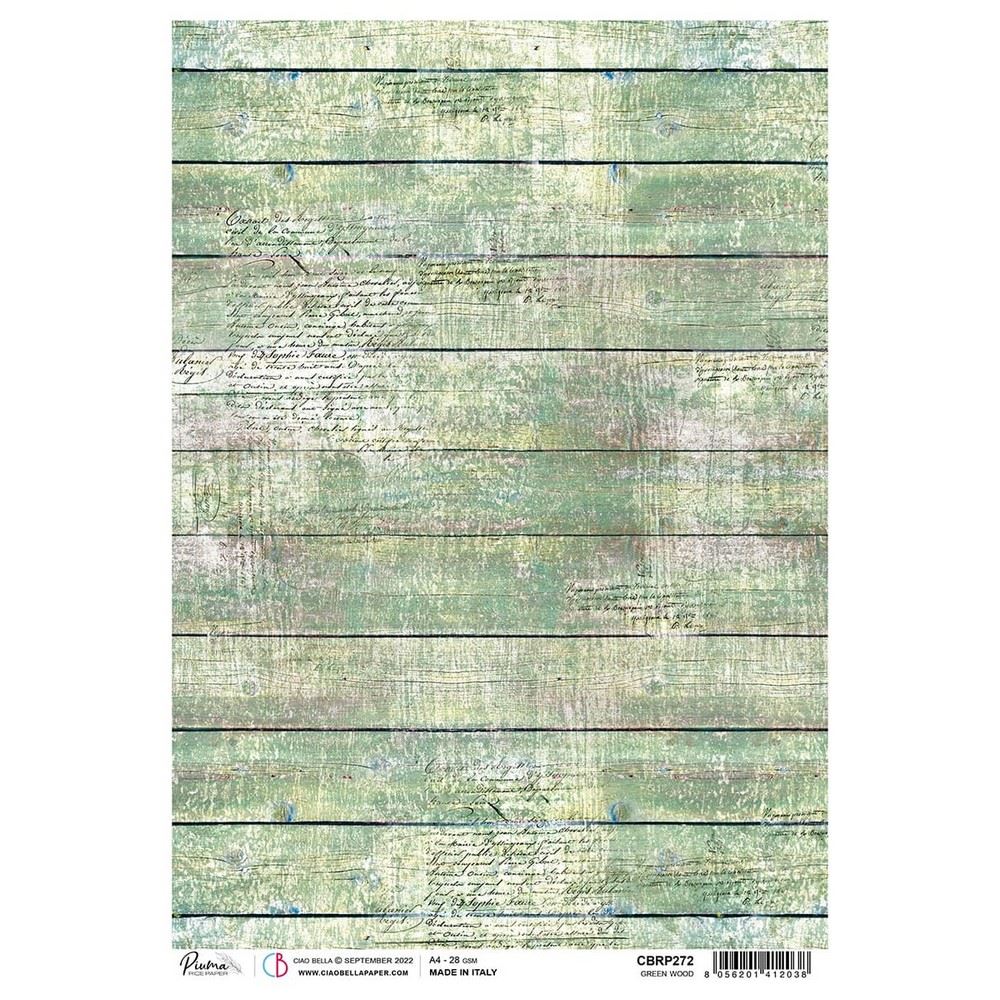 Carta di Riso Green Wood A4