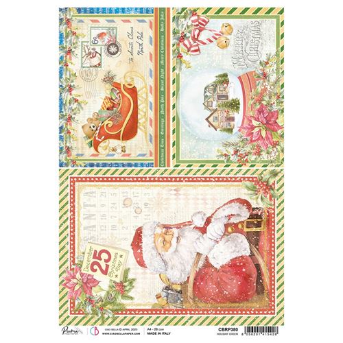 Carta di Riso Holiday Cheer A4