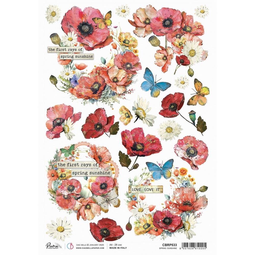 Carta di Riso Majestic Dream Spring sunshine A4
