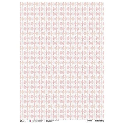 Carta di Riso Maxi A3 Pink Lozenges