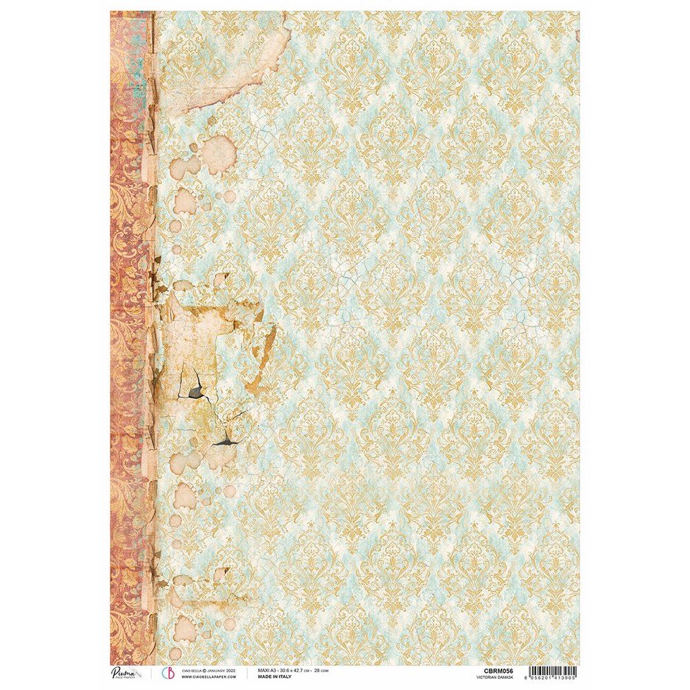 Carta di Riso Maxi A3 Victorian Damask