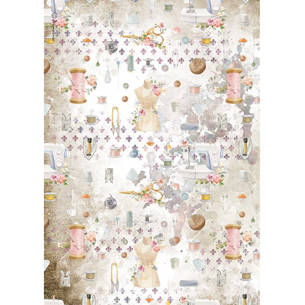 Carta di Riso A4 Romantic Threads Decorazioni