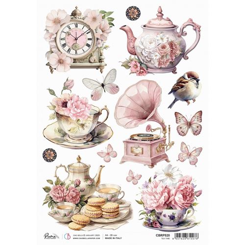 Carta di Riso Timeless Moments Tea Time A4