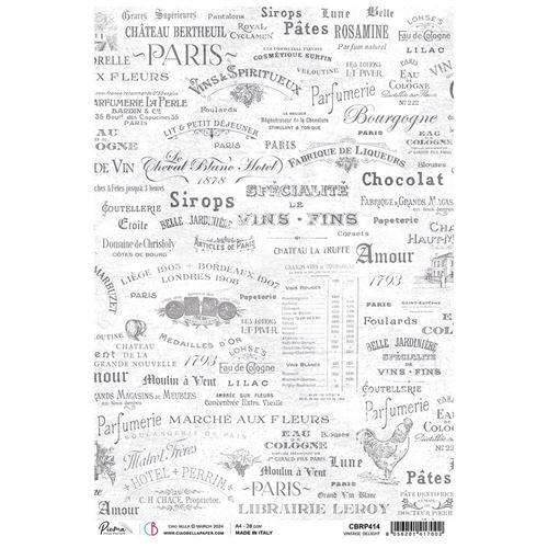 Carta di Riso Vintage Delight A4