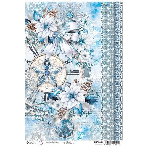 Carta Di Riso A4 Waiting For Santa – Motivo Paglia Per Decoupage, 30g, 21x29,7 Cm