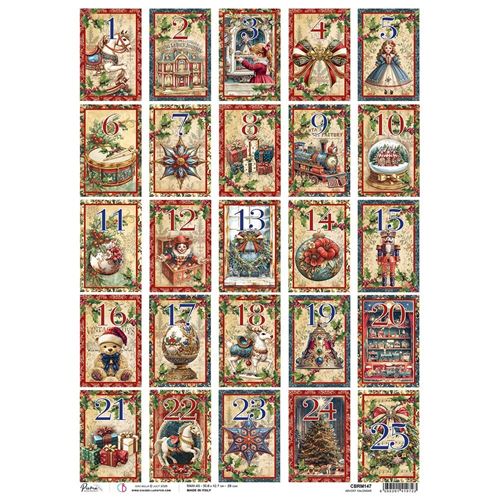 Carta di riso A3 Advent Calendar Toy Shop