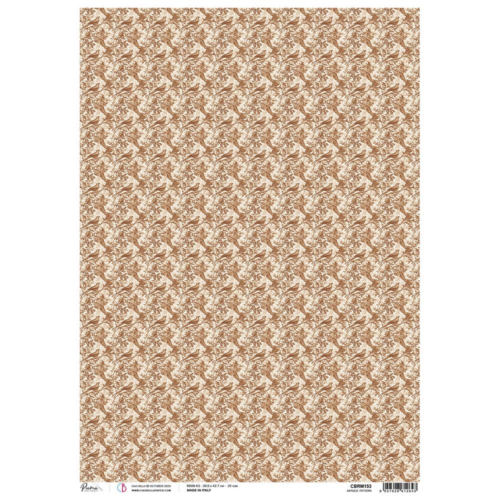 Carta di riso A3 Antique Patterns Book Lovers