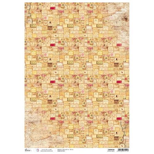 Carta di riso A3 Antique labels Chocolate Wanderlust