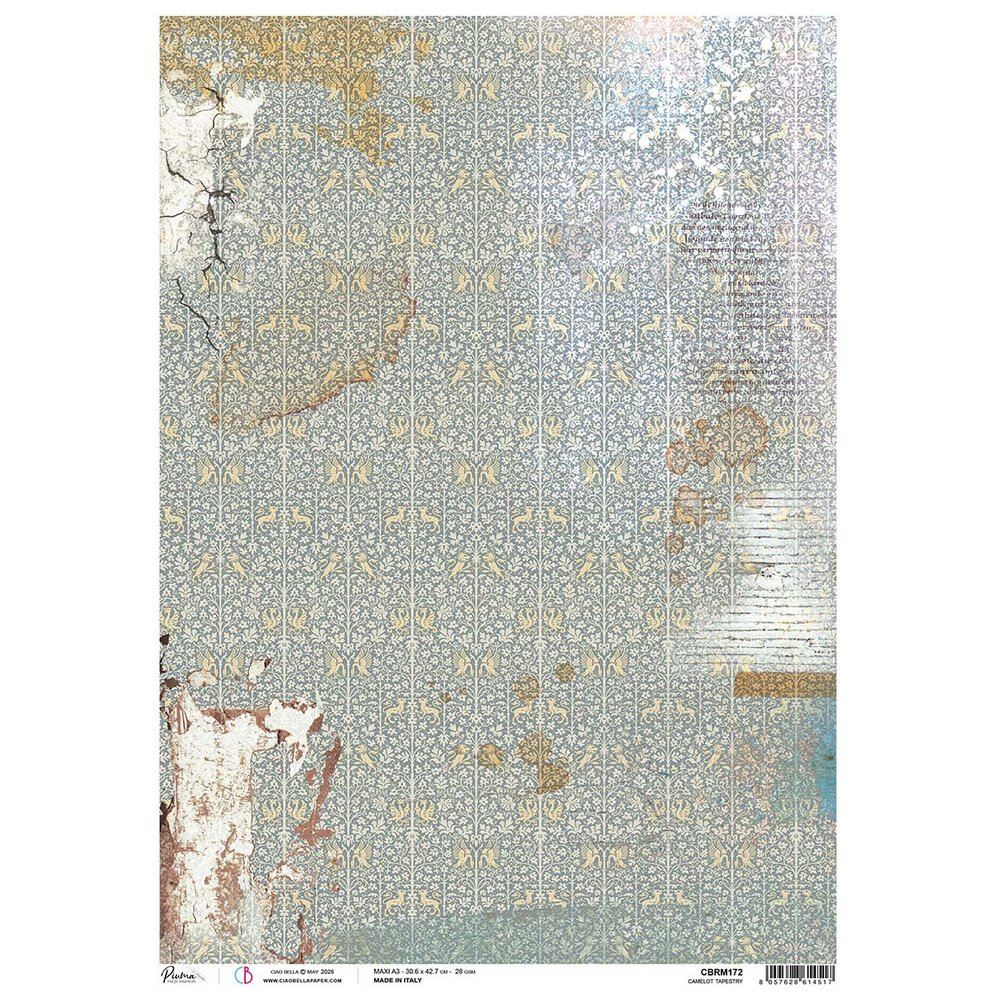 Carta di riso A3 Camelot Tapestry Courtly Love