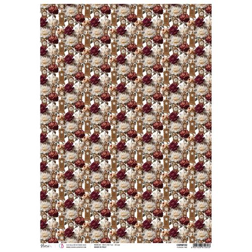 Carta di riso A3 Flowers time Book Lovers