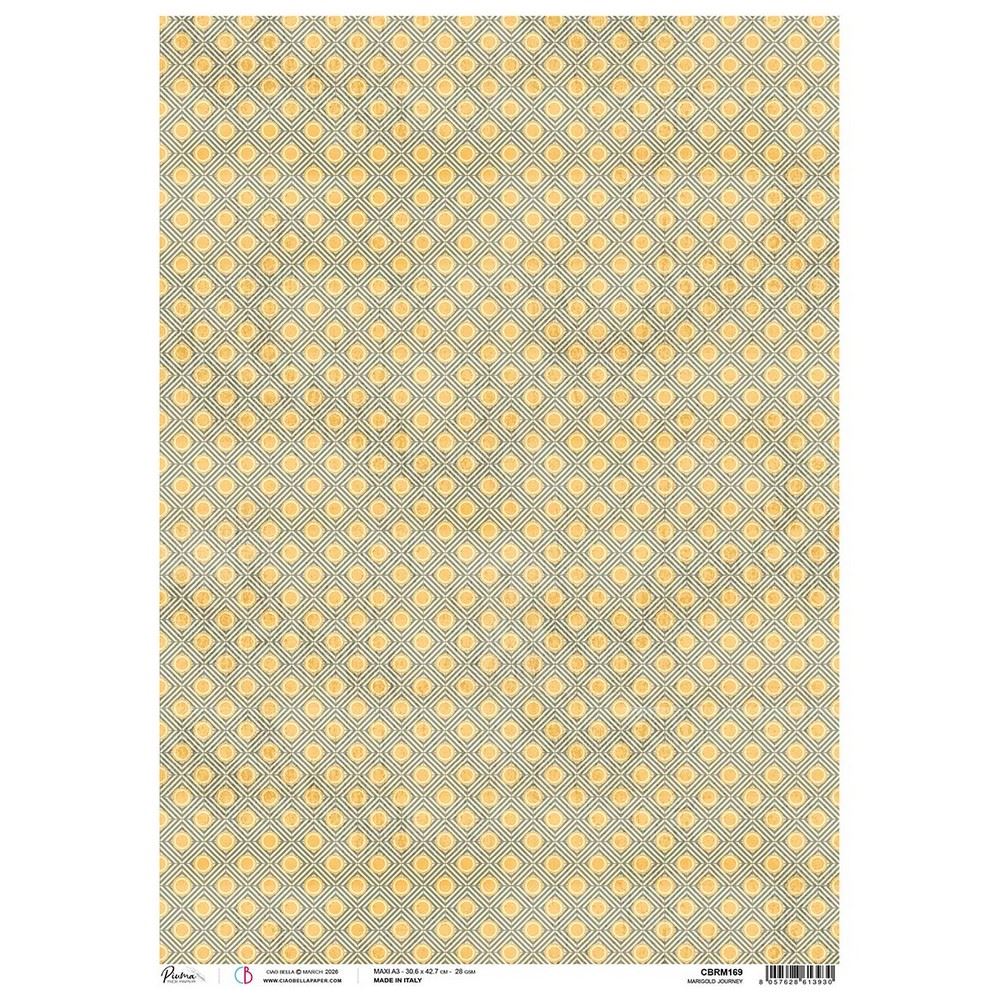 Carta di riso A3 Marigold Journey Eastern Journey