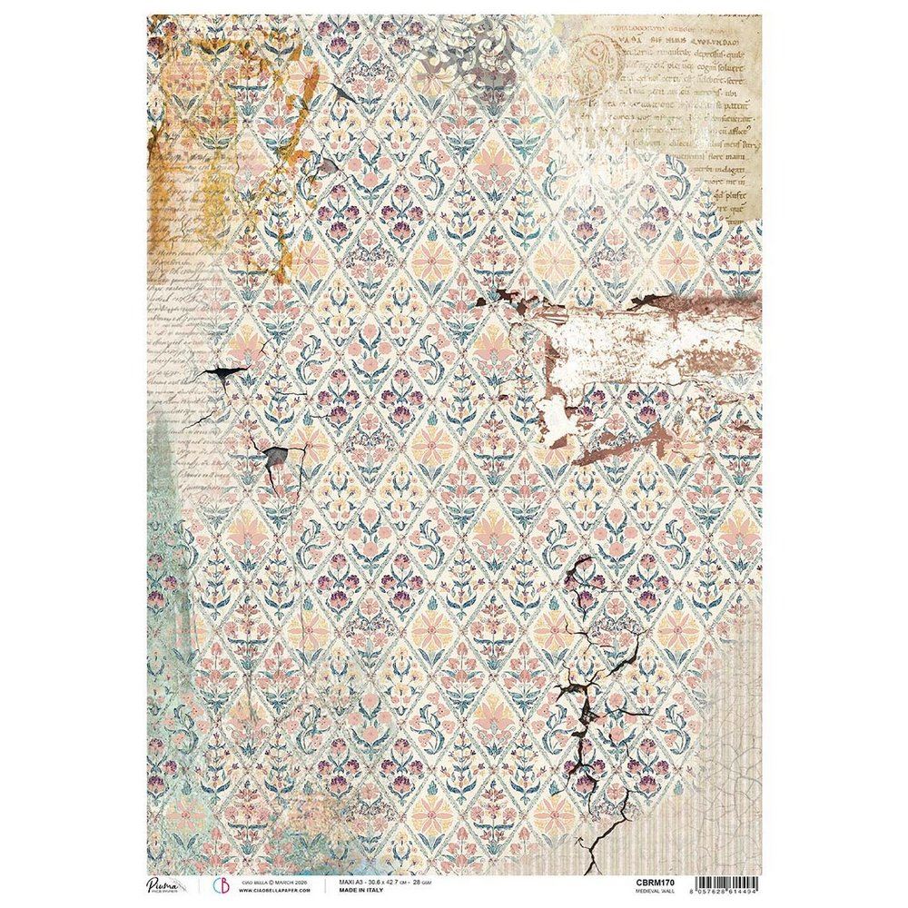 Carta di riso A3 Medieval Wall Courtly Love