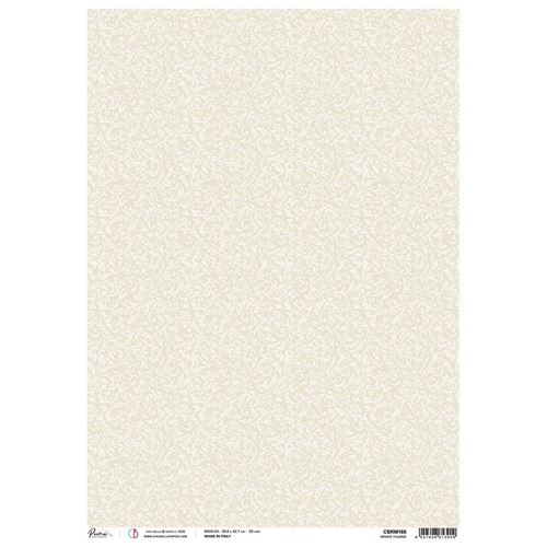 Carta di riso A3 Ornate Filigree Typographic