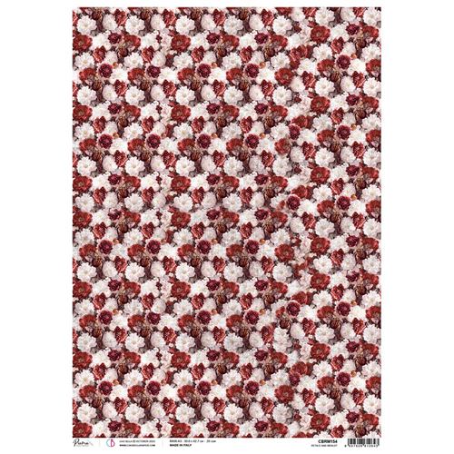 Carta di riso A3 Petals and Merlot Book Lovers