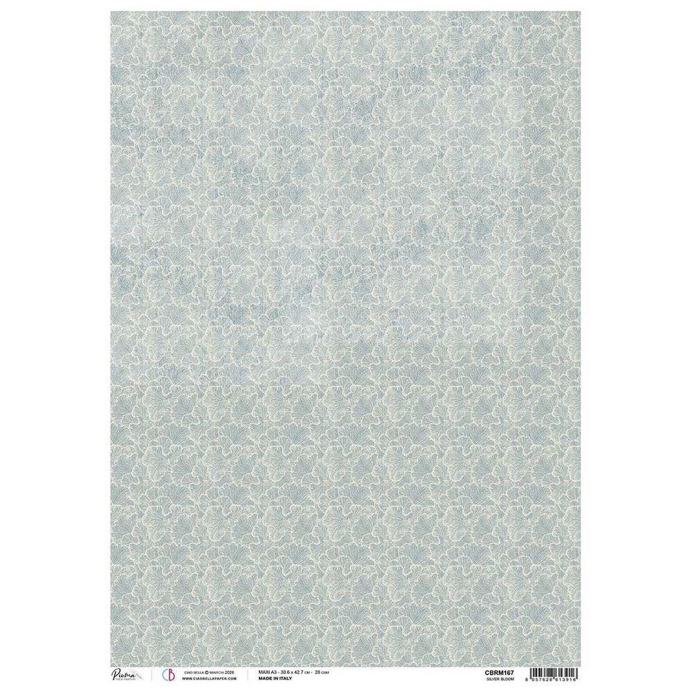 Carta di riso A3 Silver Bloom Eastern Journey