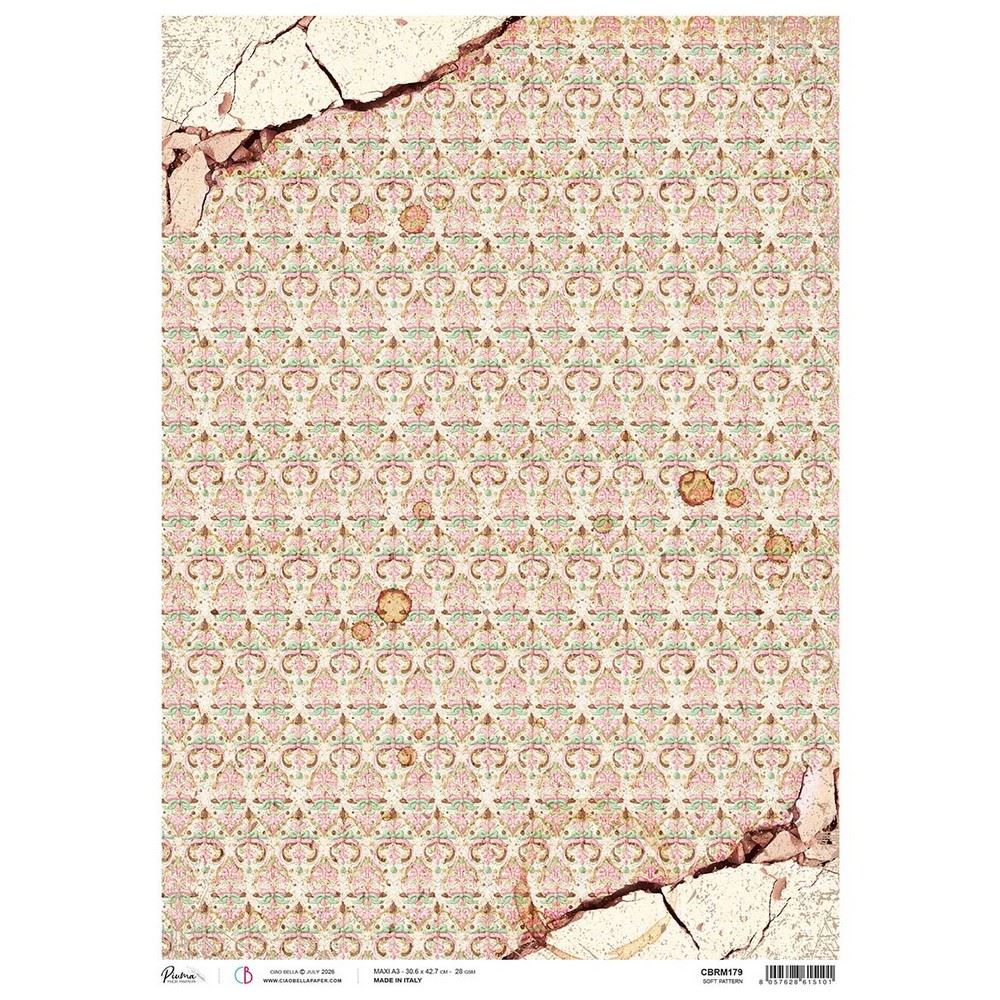 Carta di riso A3 Soft pattern Chocolate Wanderlust