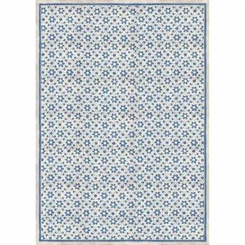 Carta di riso A3 Texture fiorellini blu
