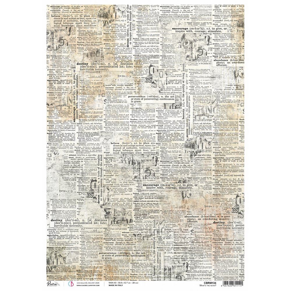 Carta di riso A3 What's the news? Cabinet of Curiosities