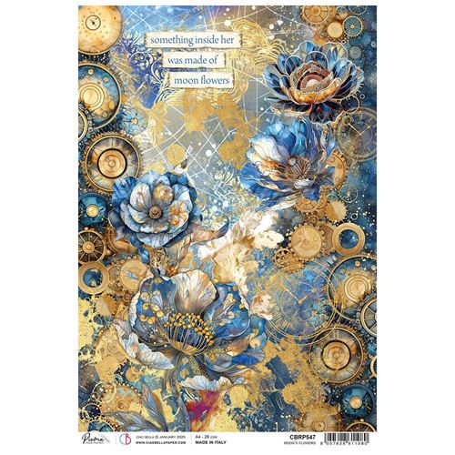 Carta di riso A4 Moon's Flowers Celestial