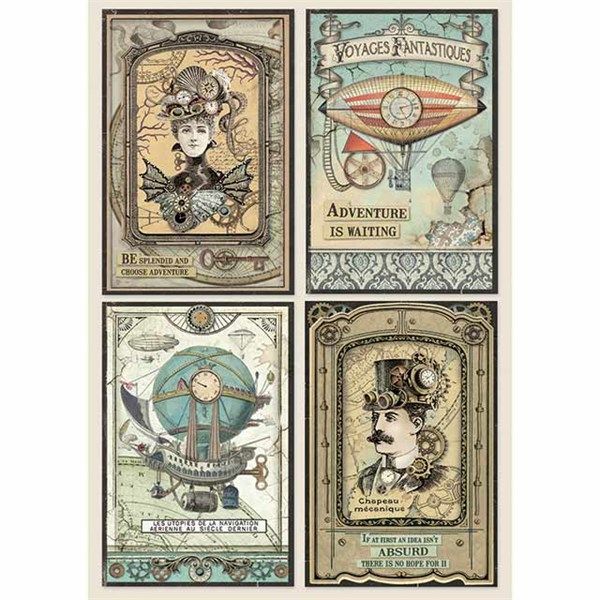 Carta di riso A4 Voyages Fantastiques cards