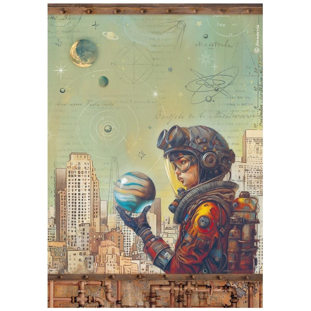 Carta di riso A new Beginning Save the planet Stamperia