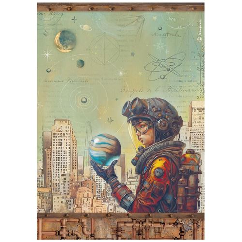 Carta di riso A new Beginning Save the planet Stamperia