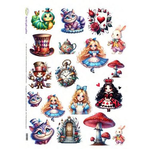 Carta di riso Alice e personaggi