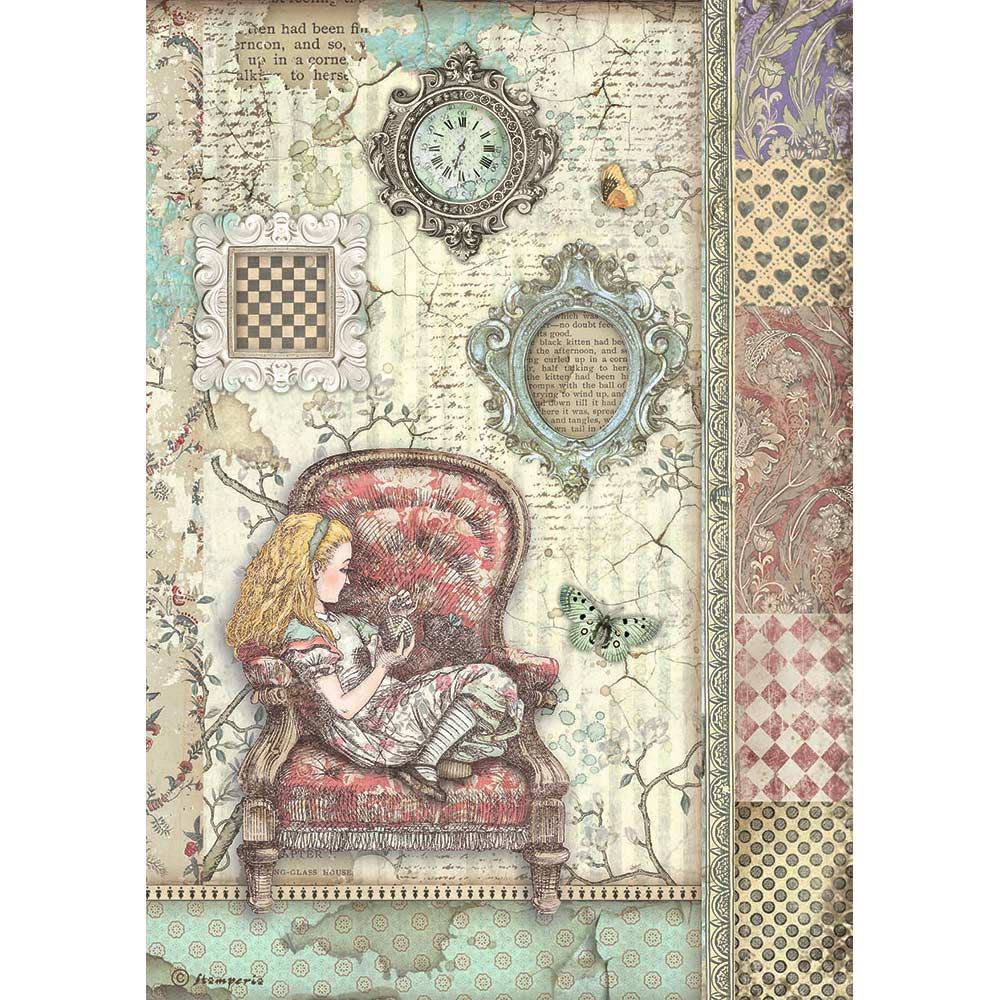 Carta di riso Alice on the Chair Stamperia