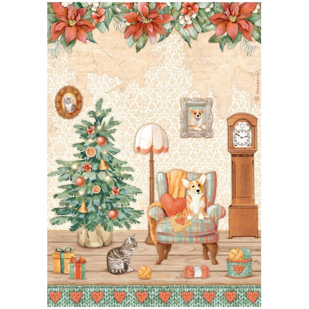 Carta di riso All Around Christmas sweet room Stamperia