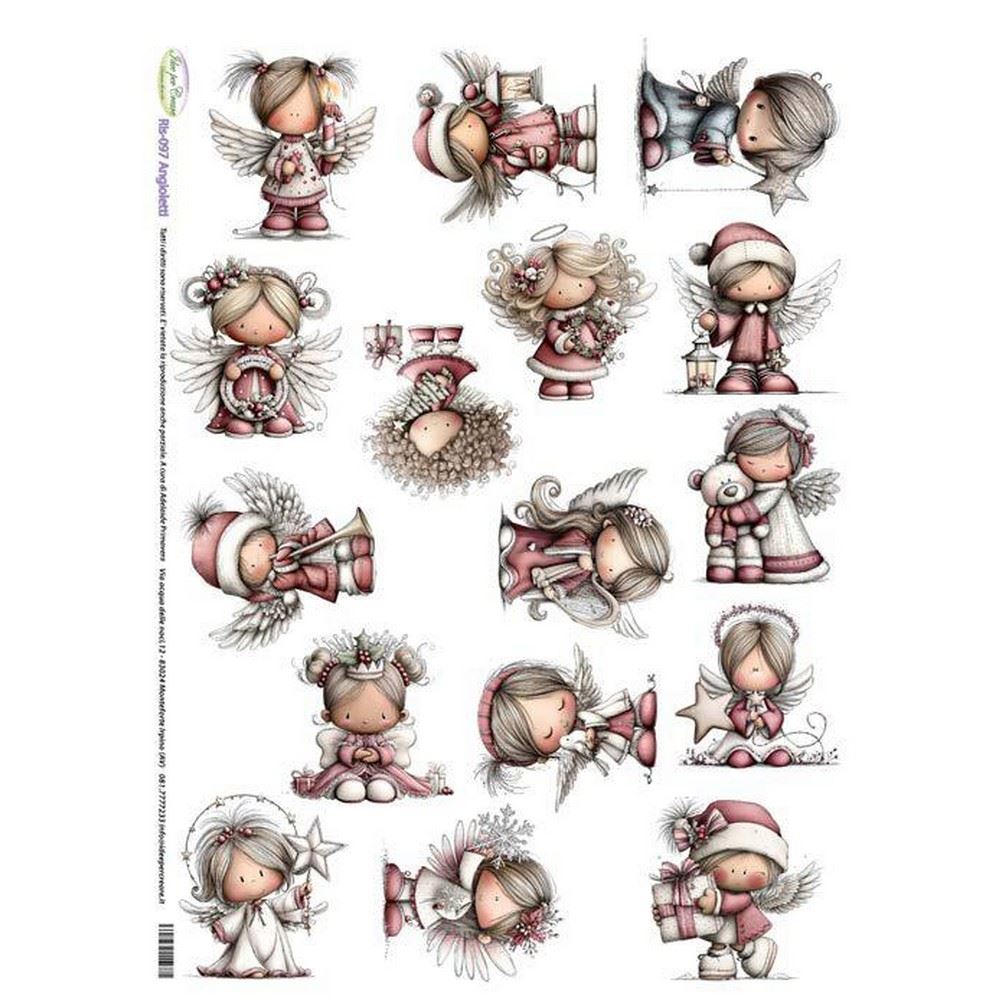 Carta di riso Angioletti Natalizi