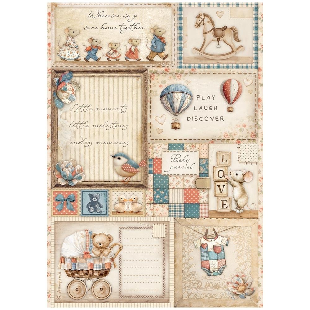 Carta di riso Baby cards Stamperia