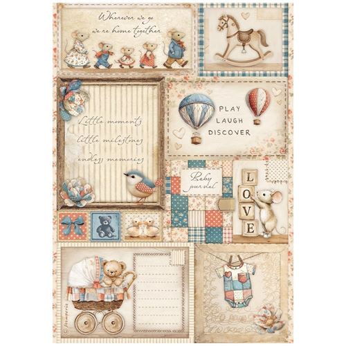 Carta di riso Baby cards Stamperia