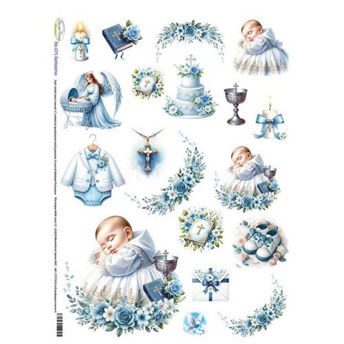 Carta di riso Battesimo Bimbo