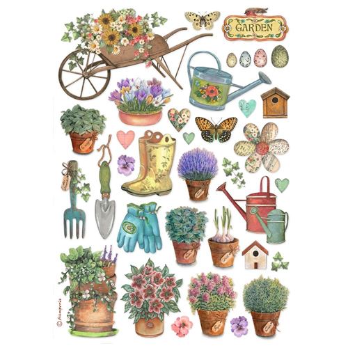 Carta di riso Best Sellers Attrezzi giardinaggio Stamperia