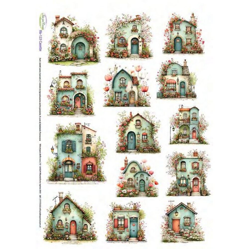 Carta di riso Casette primaverili
