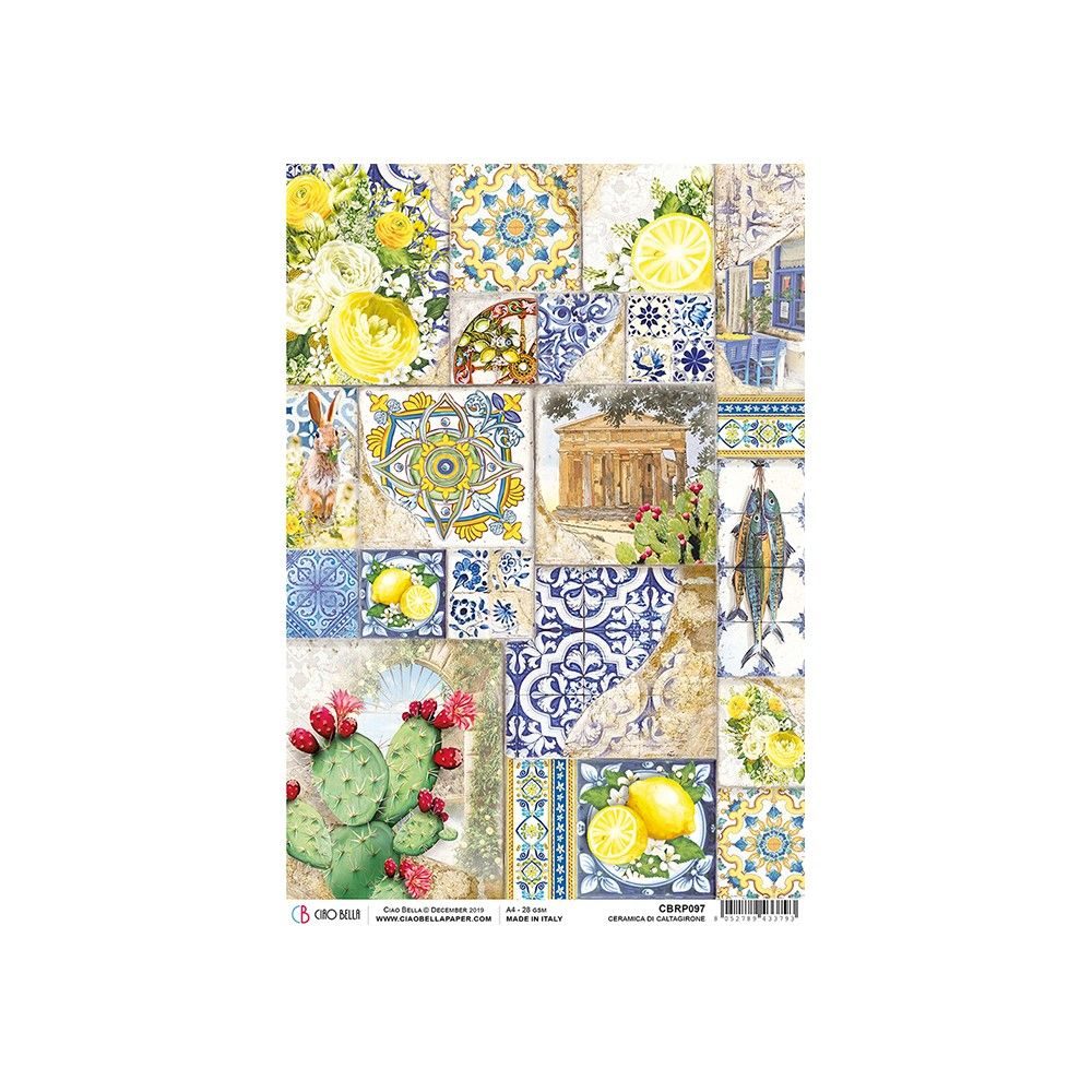 Carta di riso Ceramica di Caltagirone