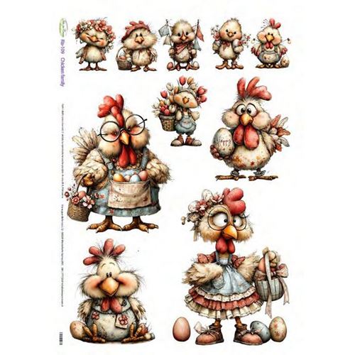 Carta di riso Chicken Family