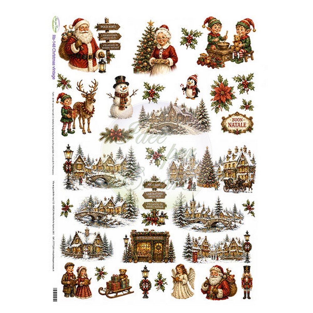 Carta di riso Christmas Village